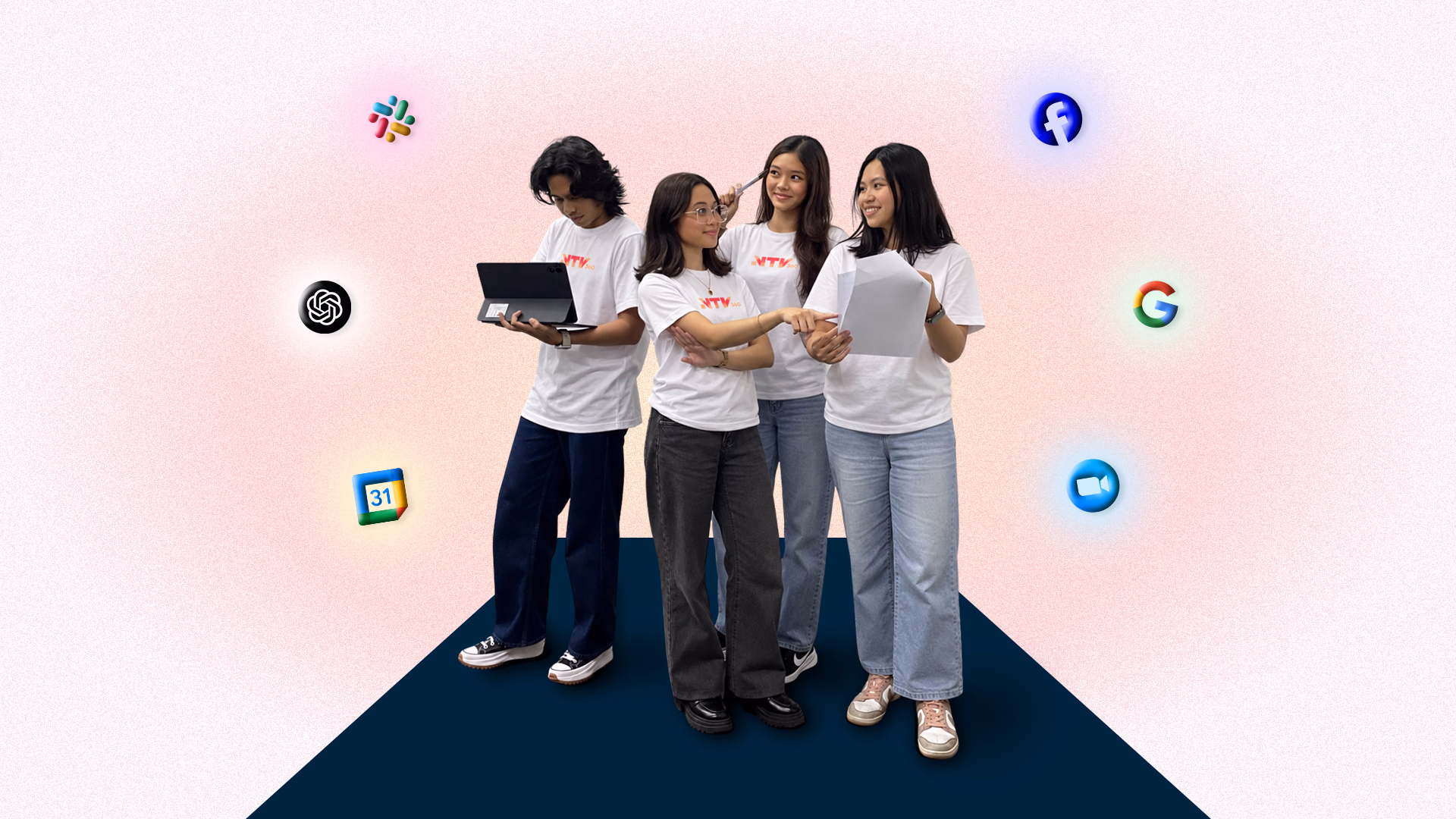 Human Resource team at the N-Compass TV Cebu office